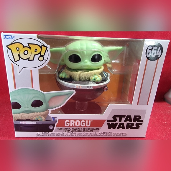Grogu funko # 664 (nib) with pop protector - Picture 2 of 7